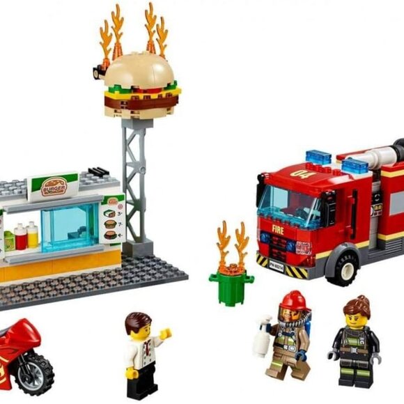 LEGO City Burger Bar Fire Rescue 60214 Building Kit (327 Piece)  New Sealed - Picture 3 of 5
